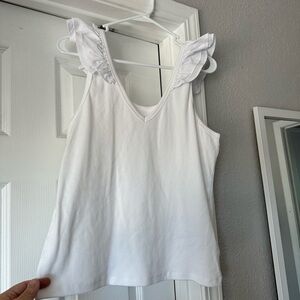 White Ruffled Camisole